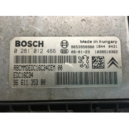 ECU MOTOR BOSCH EDC16C34-2.10 0281012466 PSA 9661135380