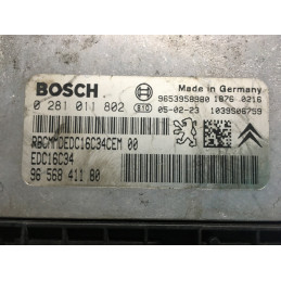 ECU MOTOR BOSCH EDC16C34-2.10 0281011802 PSA 9656841180