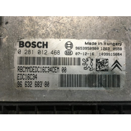 ECU MOTOR BOSCH EDC16C34-2.10 0281012468 PSA 9663268380