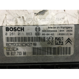 ECU MOTOR BOSCH EDC16C34-2.10 0281011863 PSA 9661773380