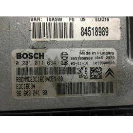 ECU MOTOR BOSCH EDC16C34-2.10 0281011634 PSA 9660324180