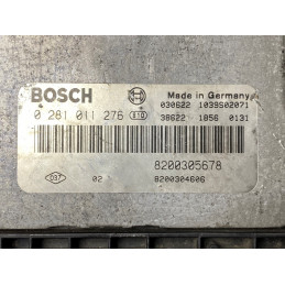 ECU MOTOR BOSCH EDC16C3-10.22 0281011276 RENAULT MEGANE II 1.9 DCI 88KW 120CV 8200305678 8200304606 - VIRGEN - AUTOCODIFICABLE