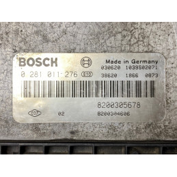 ENGINE ECU BOSCH EDC16C3-10.22 0281011276 RENAULT MEGANE II 1.9 DCI 88KW 120HP 8200305678 8200304606 - VIRGIN - AUTOCODING