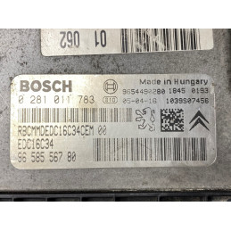 ECU MOTOR BOSCH EDC16C34-2.50 0281011783 PSA 9658556780