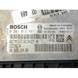 ECU MOTOR BOSCH EDC16C34-2.10 0281012467 PSA 9662212480