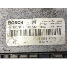 ECU MOTOR BOSCH EDC16C3-10.22 0281011549 RENAULT 8200310863 8200370779