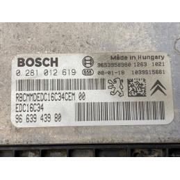 ECU MOTOR BOSCH EDC16C34-4.11 0281012619 PSA 9663943980