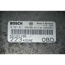 ENGINE ECU BOSCH EDC15C7-2.11 0281011499 FIAT DOBLO 1.9 JTD 55191195 - VIRGIN