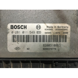 ECU MOTOR BOSCH EDC16C3-10.22 0281011549 RENAULT 8200310863 8200370779