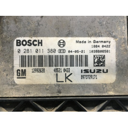 ECU MOTOR BOSCH EDC16C9-3.30 0281011380 OPEL 12992628 LK