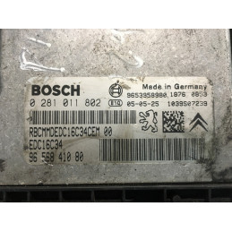 ECU MOTOR BOSCH EDC16C34-2.10 0281011802 PSA 9656841080