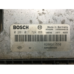 ECU MOTOR BOSCH EDC15C13-6.2 0281011724 RENAULT 8200311550 8200384493