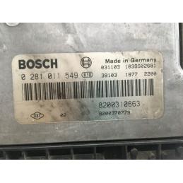 ECU MOTOR BOSCH EDC16C3-10.22 0281011549 RENAULT 8200310863 8200370779