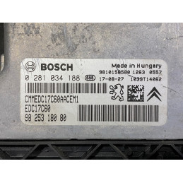 ECU BOSCH EDC17C60-3.10 0281034188 OPEL GRANDLAND 1.6 CDTI 88KW 120CV 9825318080 - CON INMOVILIZADOR ANULADO (INMO / IMMO OFF)