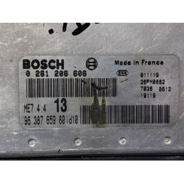 ECU MOTOR BOSCH ME7.4.4 0261206606 PSA 9638765980 - CON INMOVILIZADOR ANULADO (INMO / IMMO OFF)