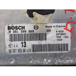 ECU MOTOR BOSCH ME7.4.4 0261206606 PSA 9638765980 - CON INMOVILIZADOR ANULADO (INMO / IMMO OFF)