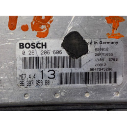 ENGINE ECU BOSCH ME7.4.4 0261206606 PSA 9638765980 - WITH DISABLED IMMOBILIZER (IMMO OFF)