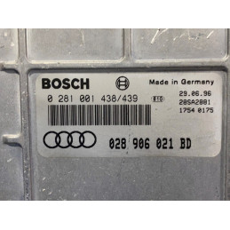 ECU MOTOR BOSCH EDCMSA15.5-5.2 0281001438/439 AUDI A4 I (8D) 1.9 TDI 66KW 90CV 028906021BD - CON INMOVILIZADOR ANULADO