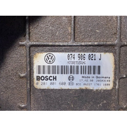 ECU MOTOR BOSCH EDCMSA15.5 0281001600 VOLKSWAGEN LT II 2.5 TDI 75KW 102CV 074906021J - CON INMOVILIZADOR ANULADO