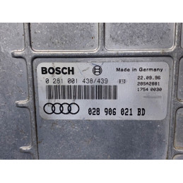 ECU MOTOR BOSCH EDCMSA15.5-5.2 0281001438/439 AUDI A4 I (8D) 1.9 TDI 66KW 90CV 028906021BD - CON INMOVILIZADOR ANULADO