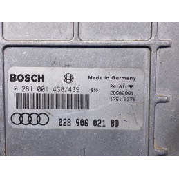 ECU MOTOR BOSCH EDCMSA15.5-5.2 0281001438/439 AUDI A4 I (8D) 1.9 TDI 66KW 90CV 028906021BD - CON INMOVILIZADOR ANULADO