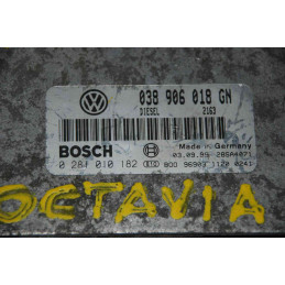 ECU MOTOR BOSCH EDC15V-5.45 0281010182 SKODA OCTAVIA I (1U) 1.9 TDI 81KW 110CV 038906018GN - CON INMOVILIZADOR ANULADO