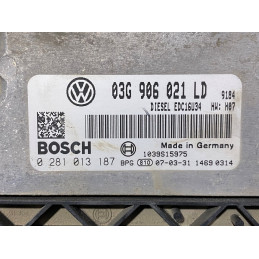 ECU BOSCH EDC16U34-3.41 0281013187 SKODA OCTAVIA 2.0 TDI 140HP 03G906021LD / SW 9184 - 1037381024 - WITH DISABLED IMMOBILIZER