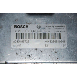 ECU BOSCH EDC15VM+2.V4 0281010442 RENAULT MEGANE SCENIC I 1.9 DTI 59KW 80CV HOM8200049306 8200199726 - VIRGEN AUTOCODIFICABLE