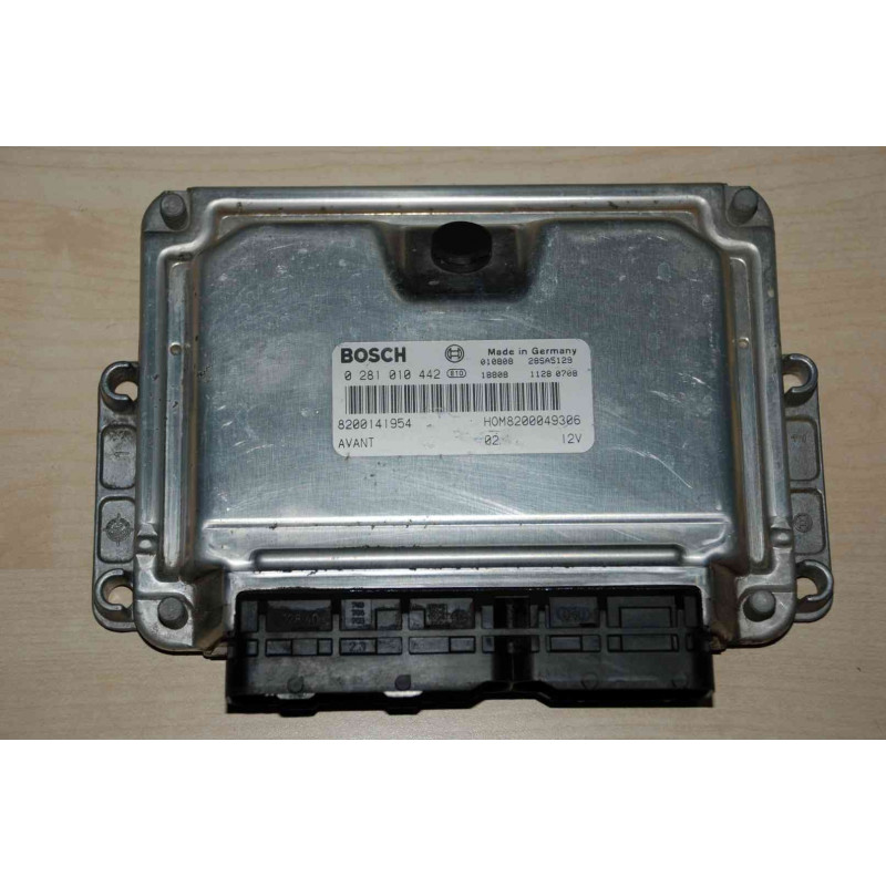 ECU BOSCH EDC15VM+2.V4 0281010442 RENAULT MEGANE SCENIC I 1.9 DTI 59KW 80CV HOM8200049306 8200141954 - VIRGEN AUTOCODIFICABLE