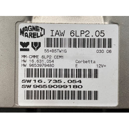 ECU MAGNETI MARELLI IAW 6LP2.05 16.631.054 CITROEN C4 / PEUGEOT 307 1.4i 90CV HW 9653979480 SW 9659099180 - CON INMO ANULADO