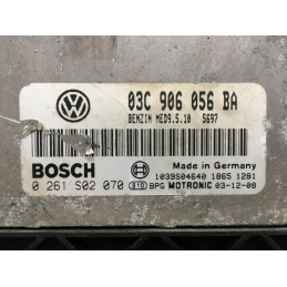 ECU BOSCH MED9.5.10 0261S02070 VW GOLF V (1K) 1.6 FSI 85KW 115HP 03C906056BA - WITH DISABLED IMMOBILIZER (IMMO OFF)