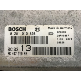 ECU BOSCH EDC15C2-11.1 0281010808 CITROEN C5 I 2.0 HDI 81KW 110HP RHZ 9644721080 - CON INMOVILIZADOR ANULADO (INMO / IMMO OFF)