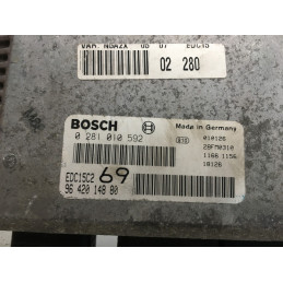 ECU BOSCH EDC15C2-11.1 0281010592 PEUGEOT 306 I (N5) 2.0 HDI 66KW 90CV RHY 9642014880 - CON INMOVILIZADOR ANULADO (IMMO OFF)