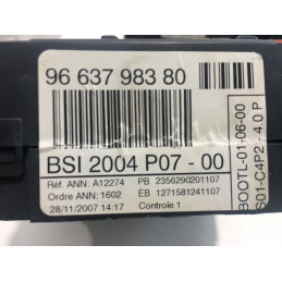 VALEO BSI 2004 P07-00 PEUGEOT 207 (A7) 9663798380 / SW 9665459380 - 0F04 - VIRGEN