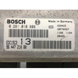 ECU BOSCH EDC15C2-11.1 0281010808 CITROEN C5 I 2.0 HDI 81KW 110HP RHZ 9644721080 - CON INMOVILIZADOR ANULADO (INMO / IMMO OFF)