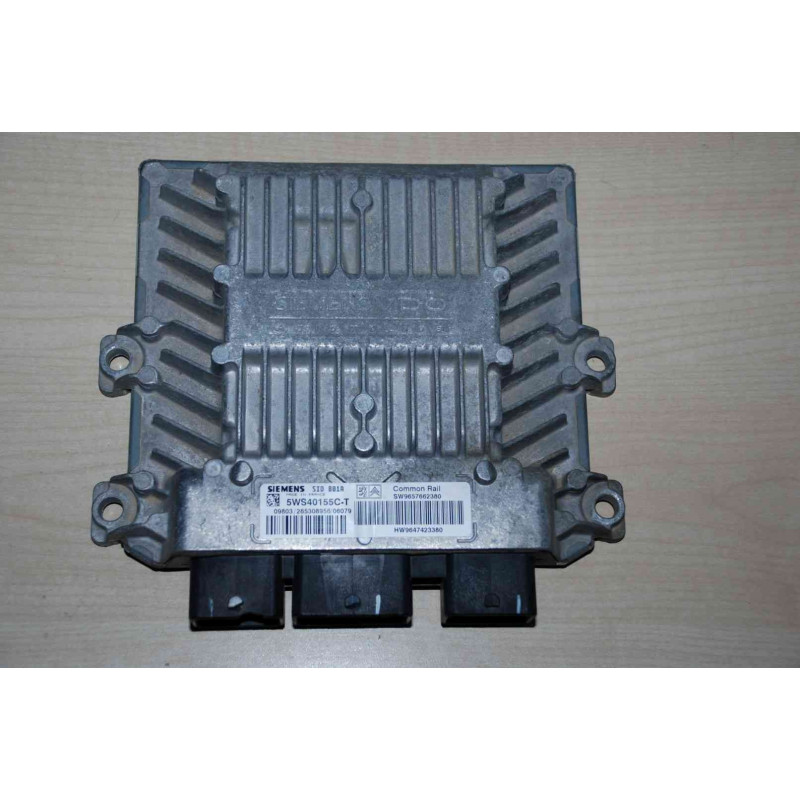 ENGINE ECU SIEMENS SID 801A 5WS40155C-T PSA HW 9647423380 SW 9657662380 - WITH DISABLED IMMOBILIZER (IMMO OFF)