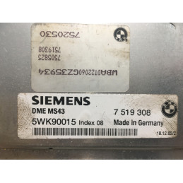 ECU MOTOR SIEMENS MS43 5WK90015 BMW 7519308