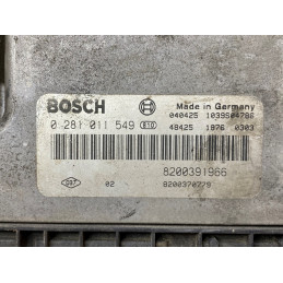 ECU MOTOR BOSCH EDC16C3-10.22 0281011549 RENAULT 8200391966 8200370779