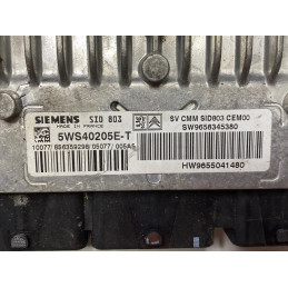 ECU MOTOR SIEMENS SID803 5WS40205E-T HW 9655041480 SW 9658345380