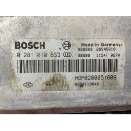 ECU BOSCH EDC15C3-4.1 0281010633 RENAULT TRAFIC II 1.9 DCI 82HP HOM8200051609 8200119842 / SW 1037363190 / WITH IMMO OFF