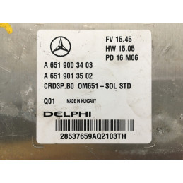 ECU MOTOR DELPHI CRD3P.B0 28537659 MERCEDES A6519003403 A6519013502