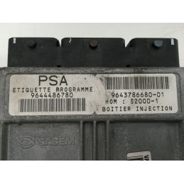 ENGINE ECU SAGEM S2000-1 21646457-5 PSA HW 9644486780 SW 9643786680