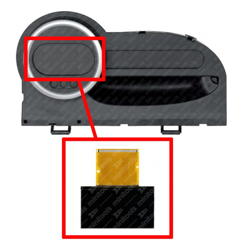 SEPDISP50B DISPLAY MINITOOLS CUADRO RENAULT TWINGO II CAMBIO AUTOMATICO 87x50mm 38 PINS CON FLAT - NUEVO SEPDISP50B DISPLAY MINITOOLS CUADRO RENAULT TWINGO II CAMBIO AUTOMATICO 87x50mm 38 PINS CON FLAT - NUEVO