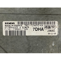 ECU MOTOR SIEMENS SIM 29 S118944005A FORD 7M51-12A650-KA