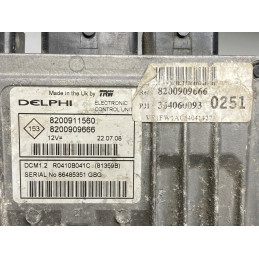 ECU MOTOR DELPHI DCM1.2 R0410B041C RENAULT 8200911560 8200909666