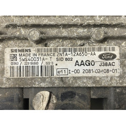 ECU MOTOR SIEMENS SID 802 5WS40031A-T FORD 2N1A-12A650-AA