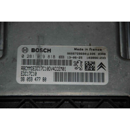 ECU BOSCH EDC17C10 0281019818 DS DS3 1.4 HDI 50KW 70HP PSA 9605947780