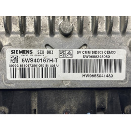 ENGINE ECU SIEMENS SID 803 5WS40167H-T PSA HW 9655041480 SW 9658345080