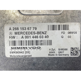 ECU MOTOR SIEMENS VDO SIM266 5WK90942 MERCEDES A2661536779 A0014460340