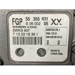 ECU MOTOR SIEMENS VDO SIMTEC 75.1 5WK9407 OPEL 55355631